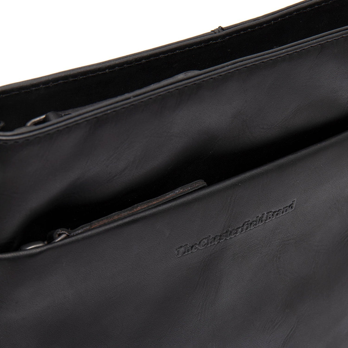 
Classic 100% Full-Grain leather Bag - Zadní pohled se zesílenými koženými popruhy