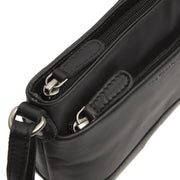 
Salerno Kožená crossbody taška - Strukturovaný boční profil ukazující hloubku a kapacitu