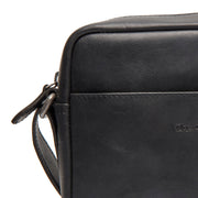 Westmere Full-Grain Leather Crossbody Bag - Structured Side Profile Showing Gusset Depth &amp; Expansion Capacity