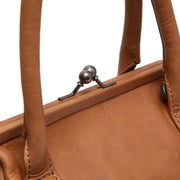 
Cognac Leather Handbag Chili, detail view 3