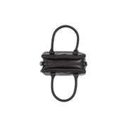 Ezra Full-Grain Leather Handbag - Lateral Side Profile View Showing Sleeve Cut &amp; Athletic Taper Fit