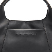 Close-Up Detail of Classic Collar &amp; Heavy-Duty Zipper Hardware on Salina Full-Grain Leather Handbag