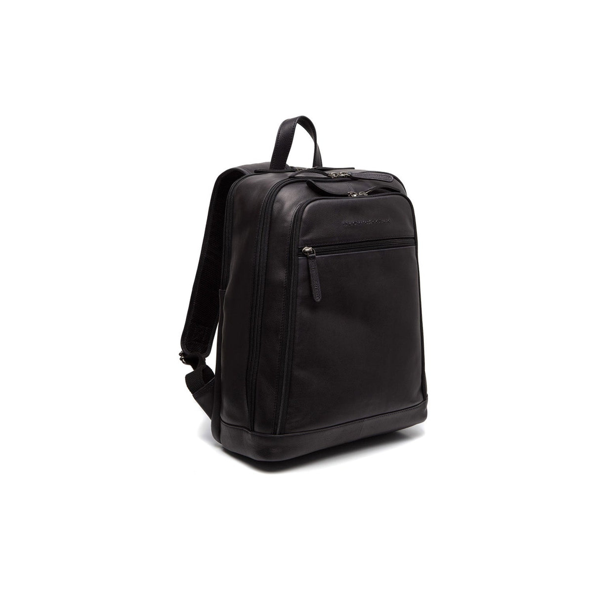 Detroit Full-Grain Leather Laptop Backpack ze 100% klasické plnolícové kůže - Full Exterior Přední pohled a přiléhavá silueta | Koupit online