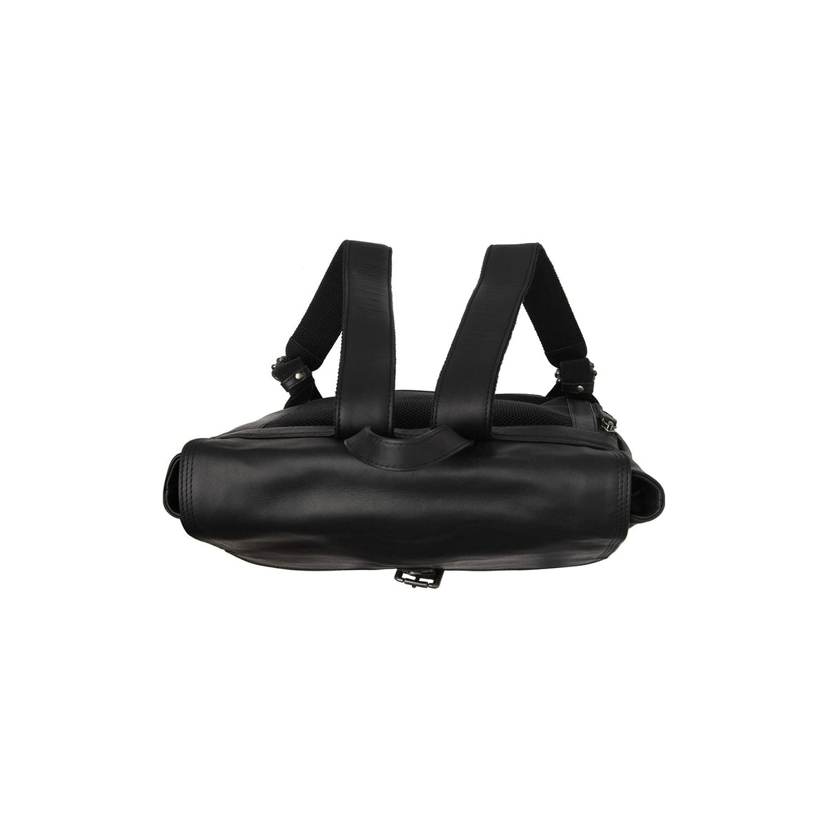 Classic 100% Full-Grain leather Backpack - Zadní pohled se zesílenými koženými popruhy