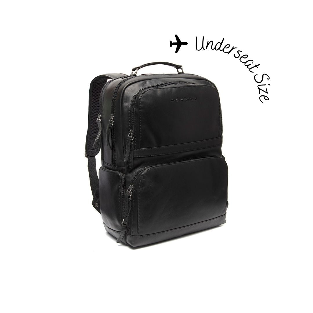 Lennox Full-Grain Leather Laptop Backpack in Classic 100% Full-Grain Leather - Full Exterior Front Profile View | Buy Online
