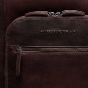 
Brown Leather Laptop Backpack Maggiore, detail view 1