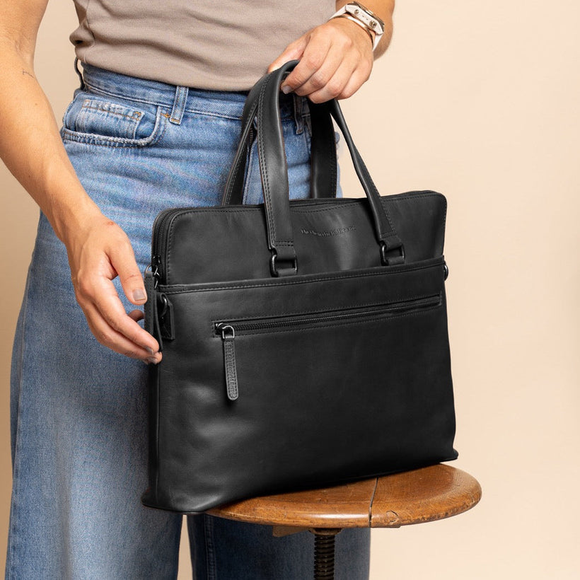Elvas Full-Grain Leather Laptop Bag dámská