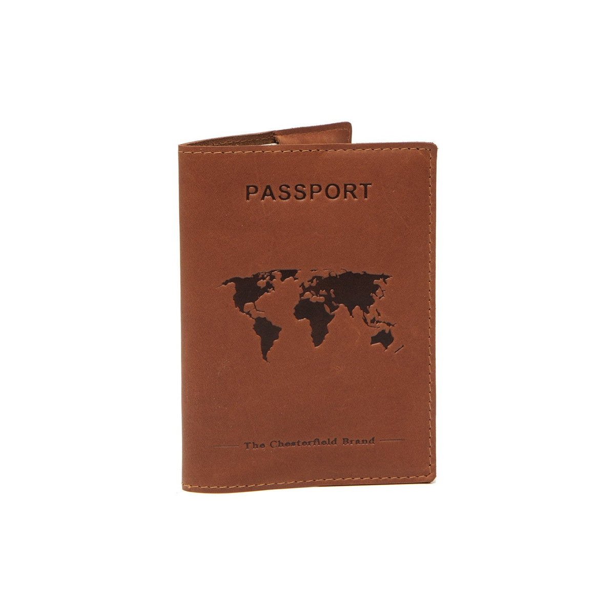 
Cognac Leather Passport Case pro Dámy pro Dámy, front view