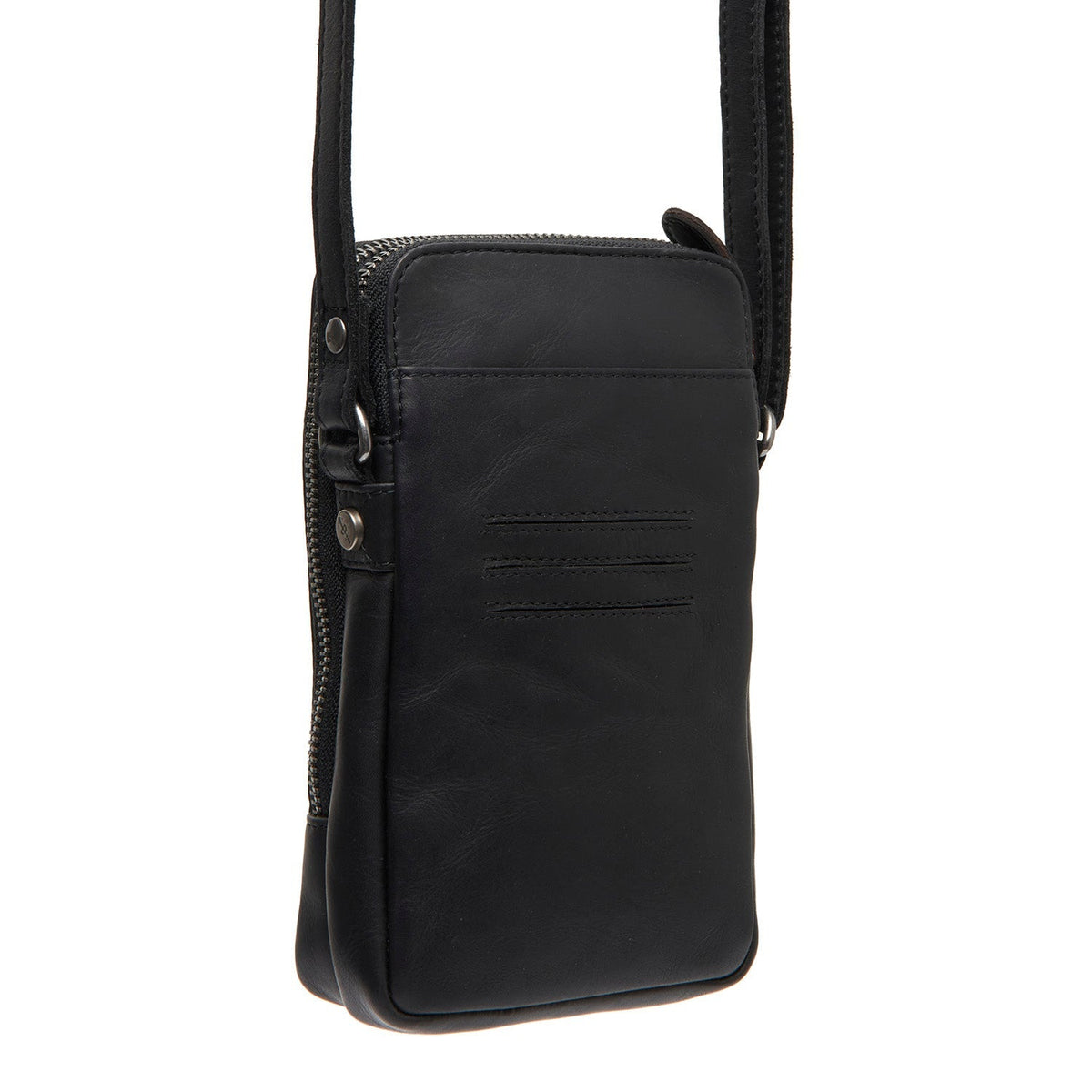 
Tailored Rib Cuffs & Hem Craftsmanship Construction Detail on Alesund Pravá plnolícová kůže Phone Bag