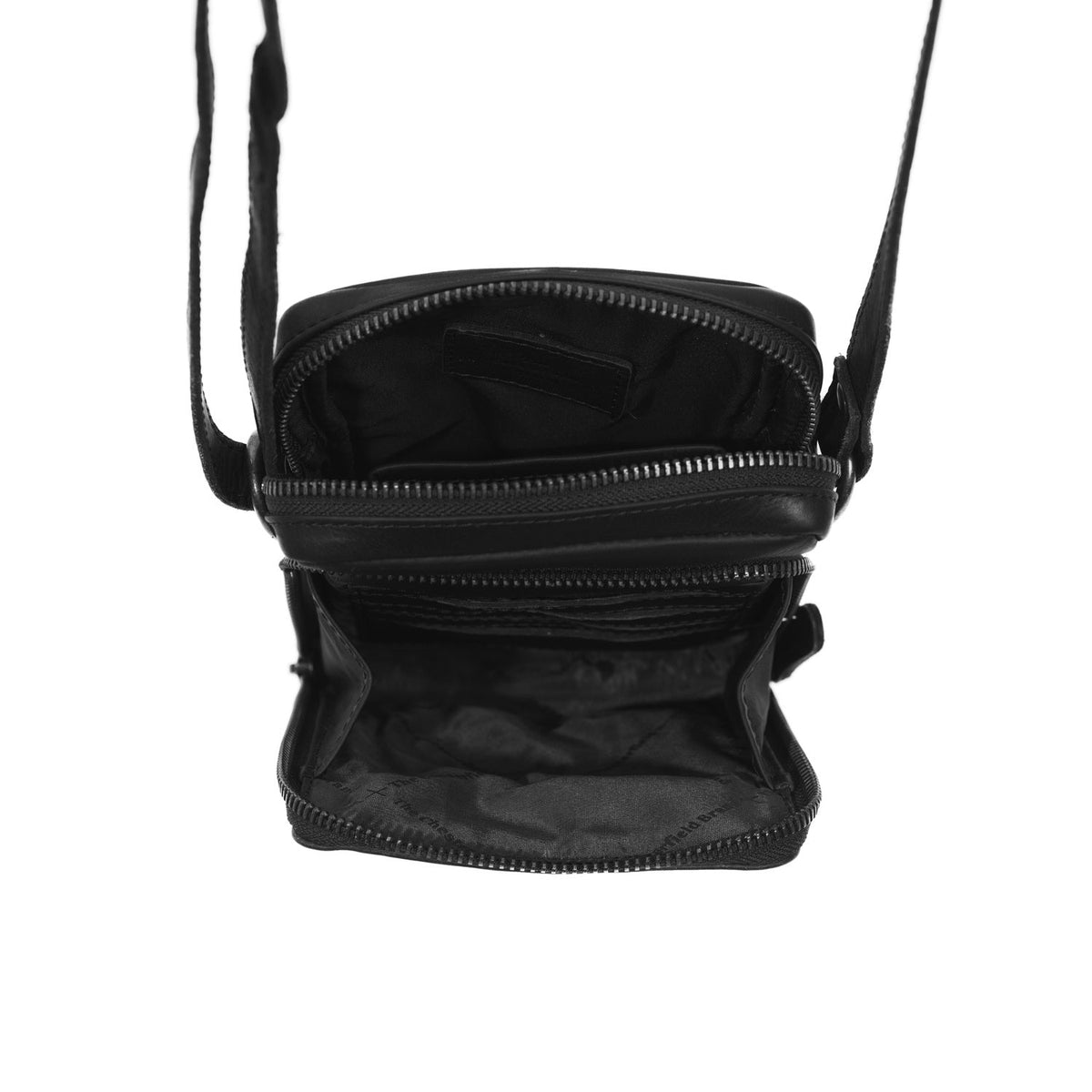 
Detailní pohled of Classic Collar & Heavy-Duty Zipper Hardware on Hamilton Pravá plnolícová kůže Phone Bag