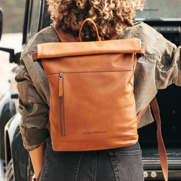 
Mazara Pravá plnolícová kůže Roll-top Backpack – alternate product view 2