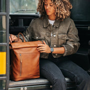
Mazara Pravá plnolícová kůže Roll-top Backpack – alternate product view 3