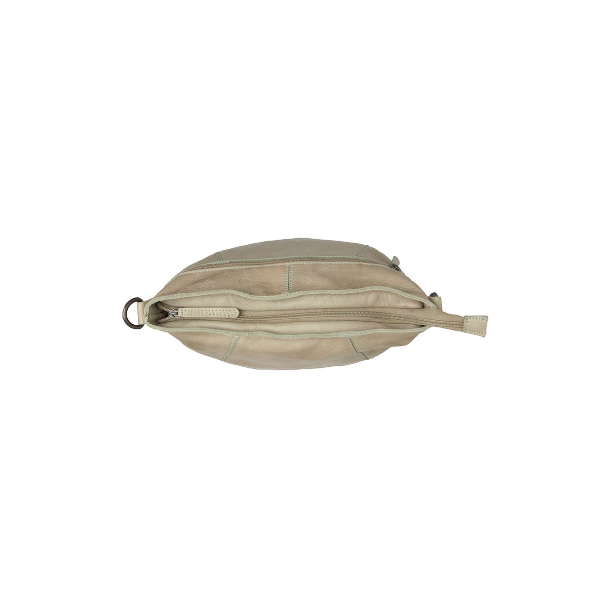 Sintra Full-Grain Leather Shoulder Bag - Strukturovaný boční profil ukazující hloubku a kapacitu