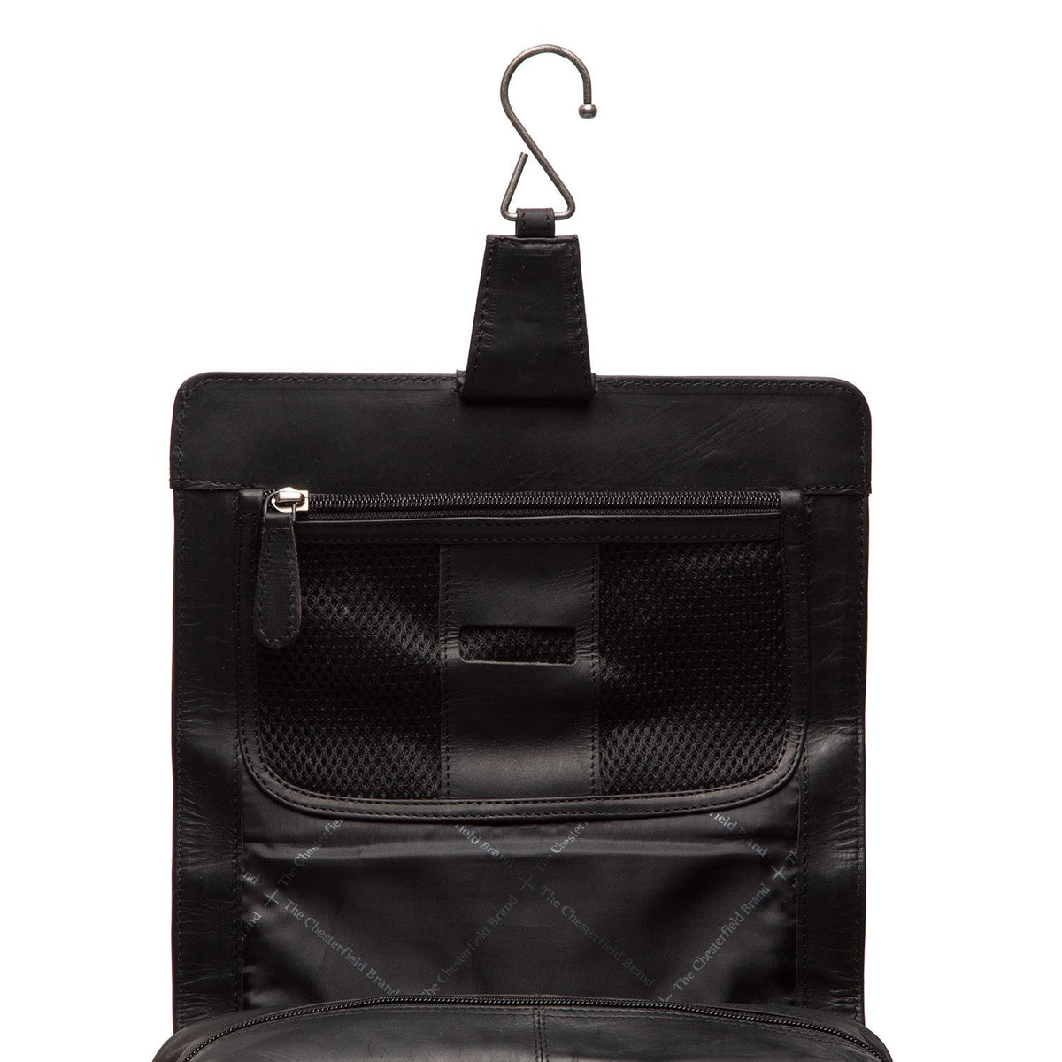 
Detailní pohled of Classic Collar & Heavy-Duty Zipper Hardware on Rosario Kožená toaletní taštička