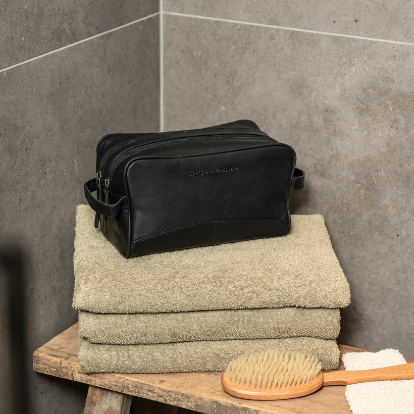 Stacey Full-Grain Leather Toiletry Bag dámská