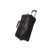 
Leather Weekender Trolley Jayven ze 100% klasické plnolícové kůže - Full Exterior Přední pohled a přiléhavá silueta | Koupit online
