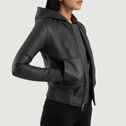 
Luna Hooded Kožená bomber bunda pro Dámy – alternate product view 2