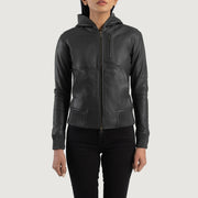 
Luna Hooded Kožená bomber bunda pro Dámy – alternate product view 4