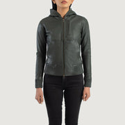 
Luna Hooded Kožená bomber bunda pro Dámy – alternate product view 4
