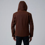 
Detailní pohled of Hooded & Zipper with placket Hardware on Marlo Hnědá Canvas Hooded Work Kožená bunda pro Pány For Men