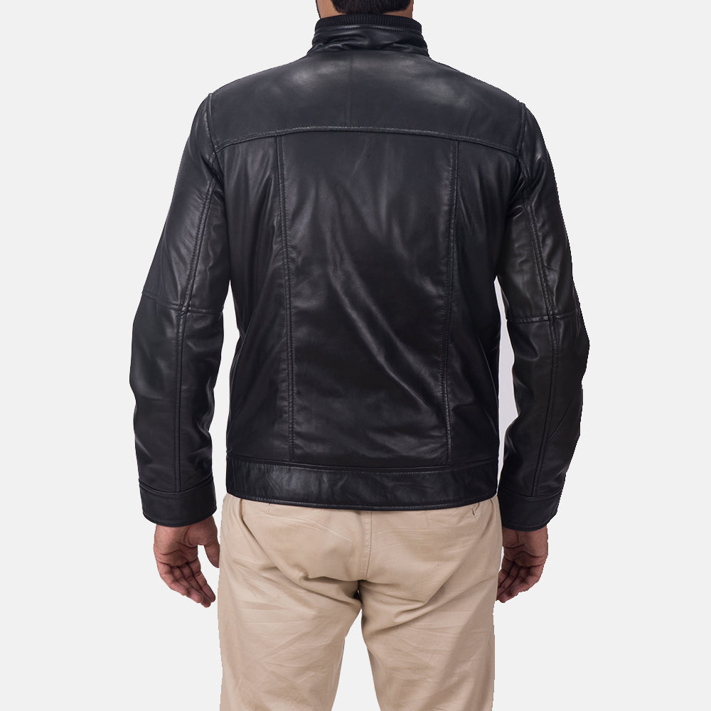 
Detailní pohled of Band & Zipper Hardware on Maurice Černá Kožená bunda pro Pány