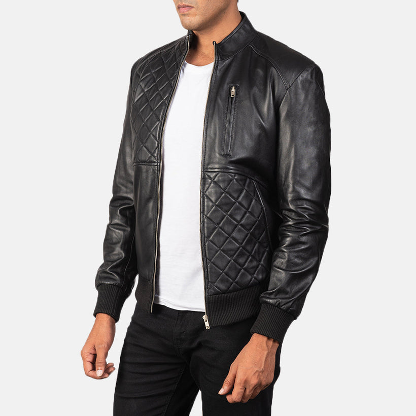 Moda Kožená bomber bunda pro Pány
