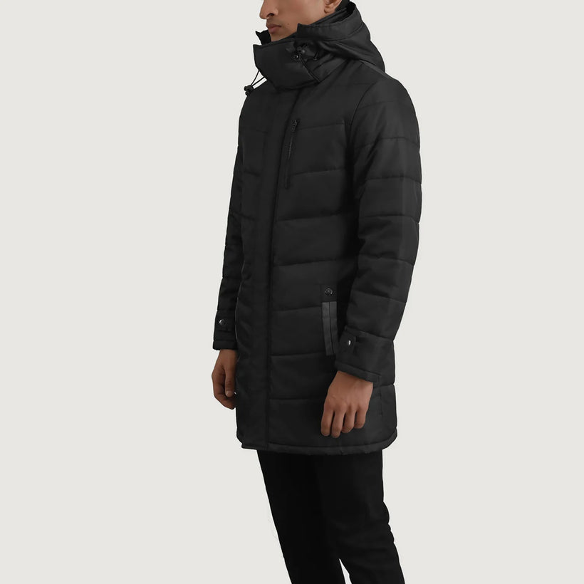 Moore Černá Hooded Parka pro Pány