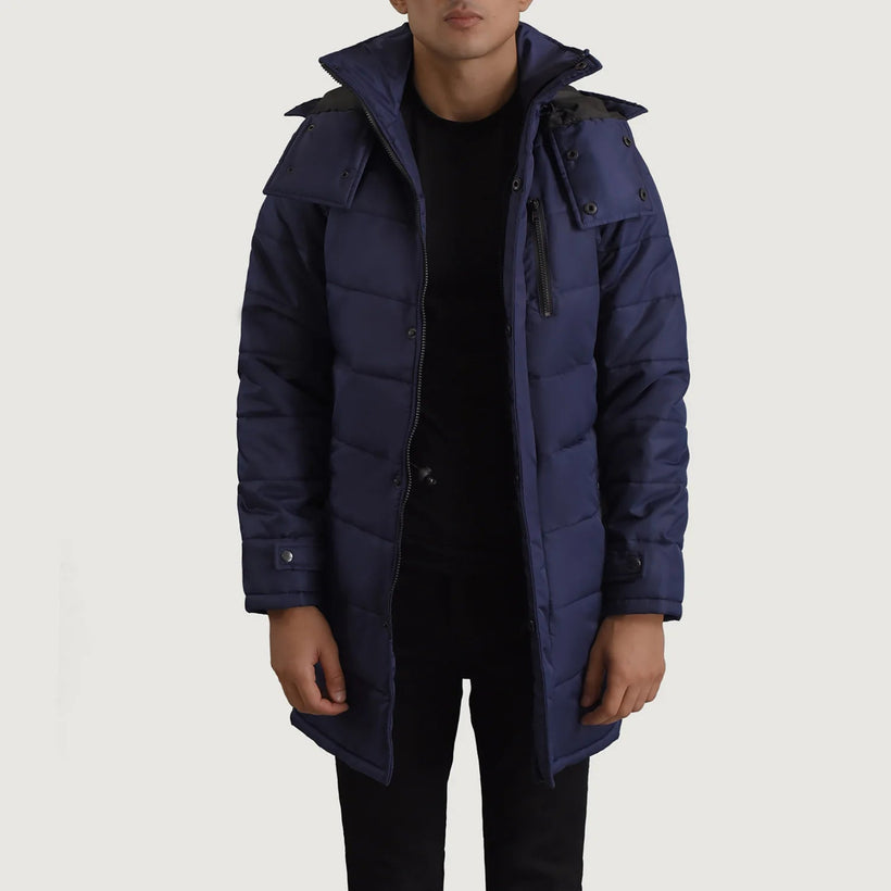 Moore Modrá Hooded Parka pro Pány
