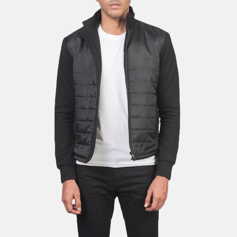 Nashville Quilted Černá Windbreaker Kožená bunda pánská