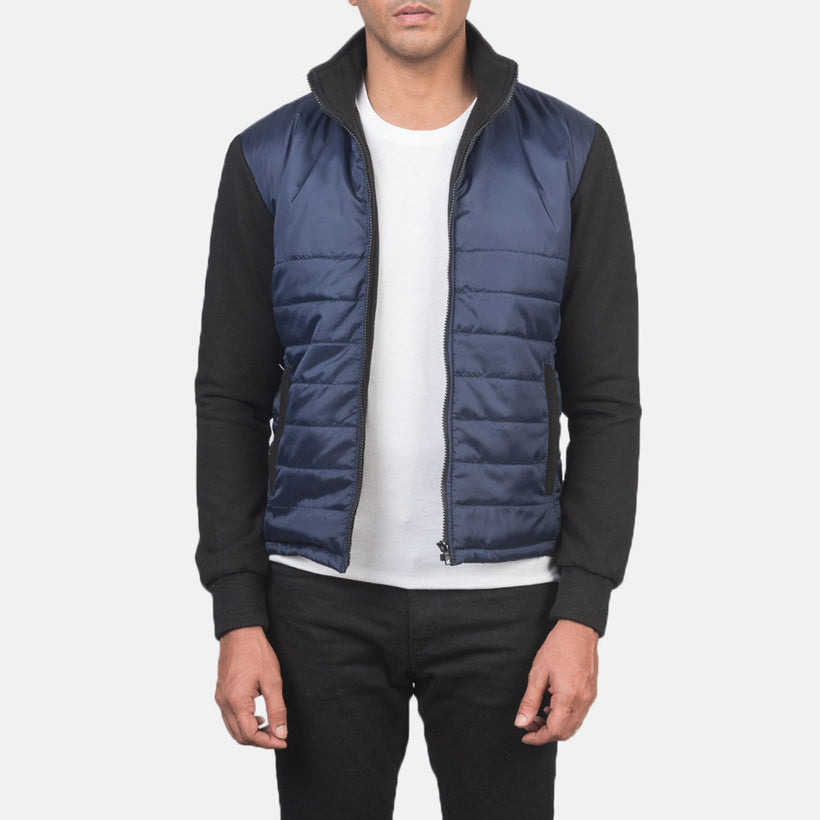 Nashville Quilted Blue Windbreaker Kožená bunda pánská