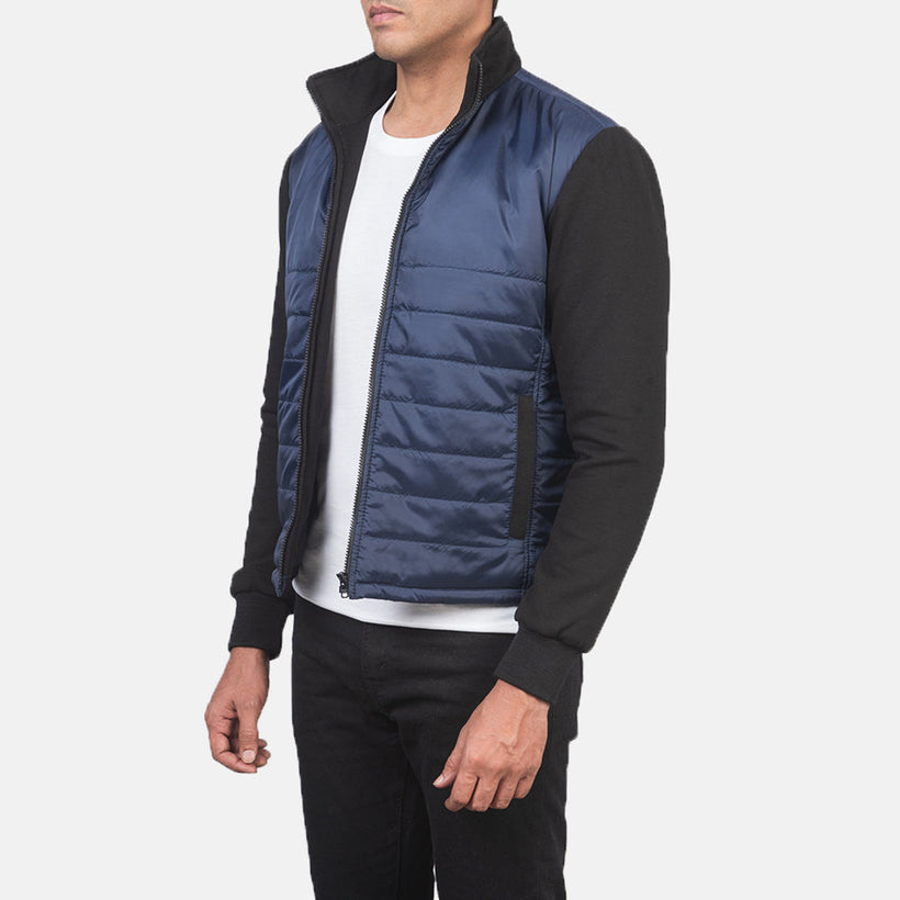 Nashville Quilted Blue Windbreaker Kožená bunda pánská