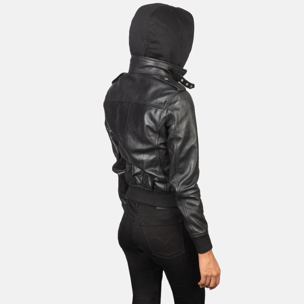 
Roslyn Hooded Kožená bomber bunda pro Dámy – alternate product view 5