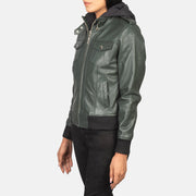 
Roslyn Hooded Kožená bomber bunda pro Dámy – alternate product view 2