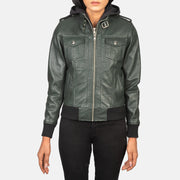 
Roslyn Hooded Kožená bomber bunda pro Dámy – alternate product view 4
