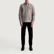 
Detailní pohled of Shirt & Buttons Hardware on Scout Grey Suede Leather Shirt pro Pány pro Pány