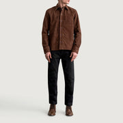 
Detailní pohled of Shirt & Buttons Hardware on Scout Mocha Suede Leather Shirt pro Pány pro Pány