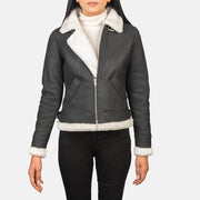 
Sherilyn B-3 Černá Kožená bomber bunda pro Dámy – alternate product view 4