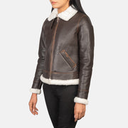 
Sherilyn B-3 Černá Kožená bomber bunda pro Dámy – alternate product view 2