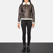 
Sherilyn B-3 Černá Kožená bomber bunda pro Dámy – alternate product view 3