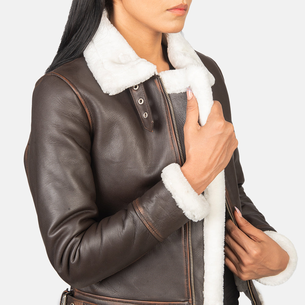 
Sherilyn B-3 Černá Kožená bomber bunda pro Dámy – alternate product view 6