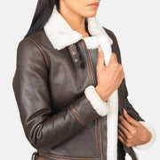 
Sherilyn B-3 Černá Kožená bomber bunda pro Dámy – alternate product view 6