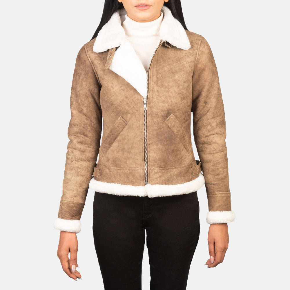 
Sherilyn B-3 Černá Kožená bomber bunda pro Dámy – alternate product view 1
