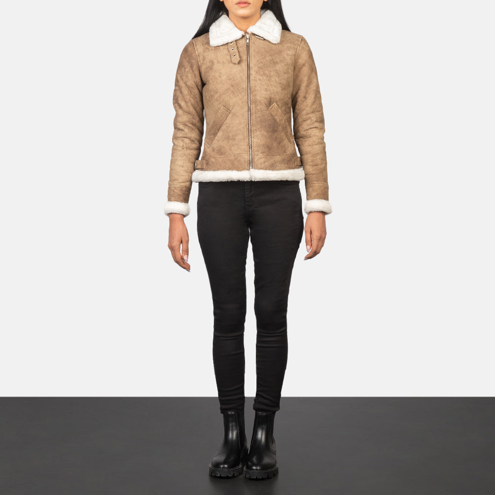 
Sherilyn B-3 Černá Kožená bomber bunda pro Dámy – alternate product view 3