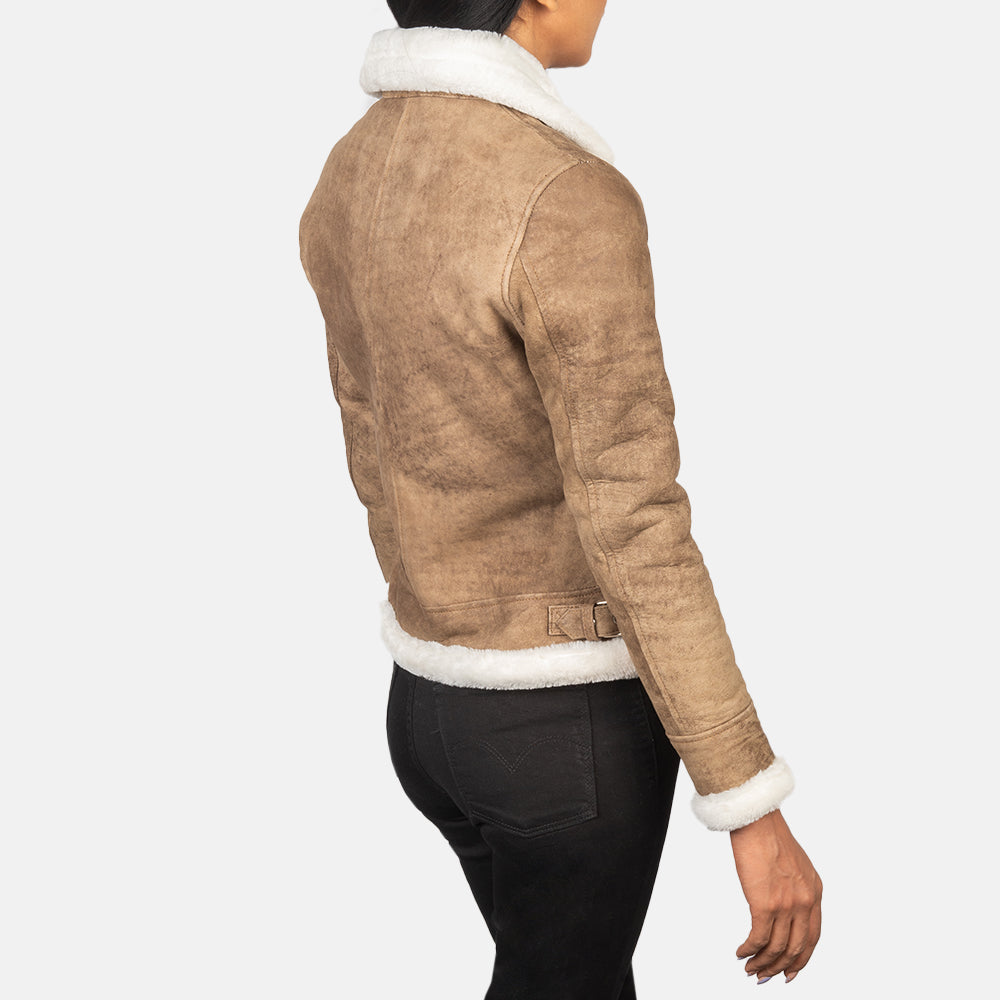 
Sherilyn B-3 Černá Kožená bomber bunda pro Dámy – alternate product view 5