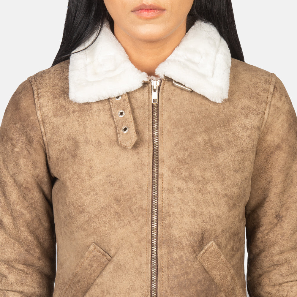 
Sherilyn B-3 Černá Kožená bomber bunda pro Dámy – alternate product view 6