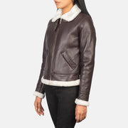 
Sherilyn B-3 Černá Kožená bomber bunda pro Dámy – alternate product view 2