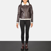 
Sherilyn B-3 Černá Kožená bomber bunda pro Dámy – alternate product view 3