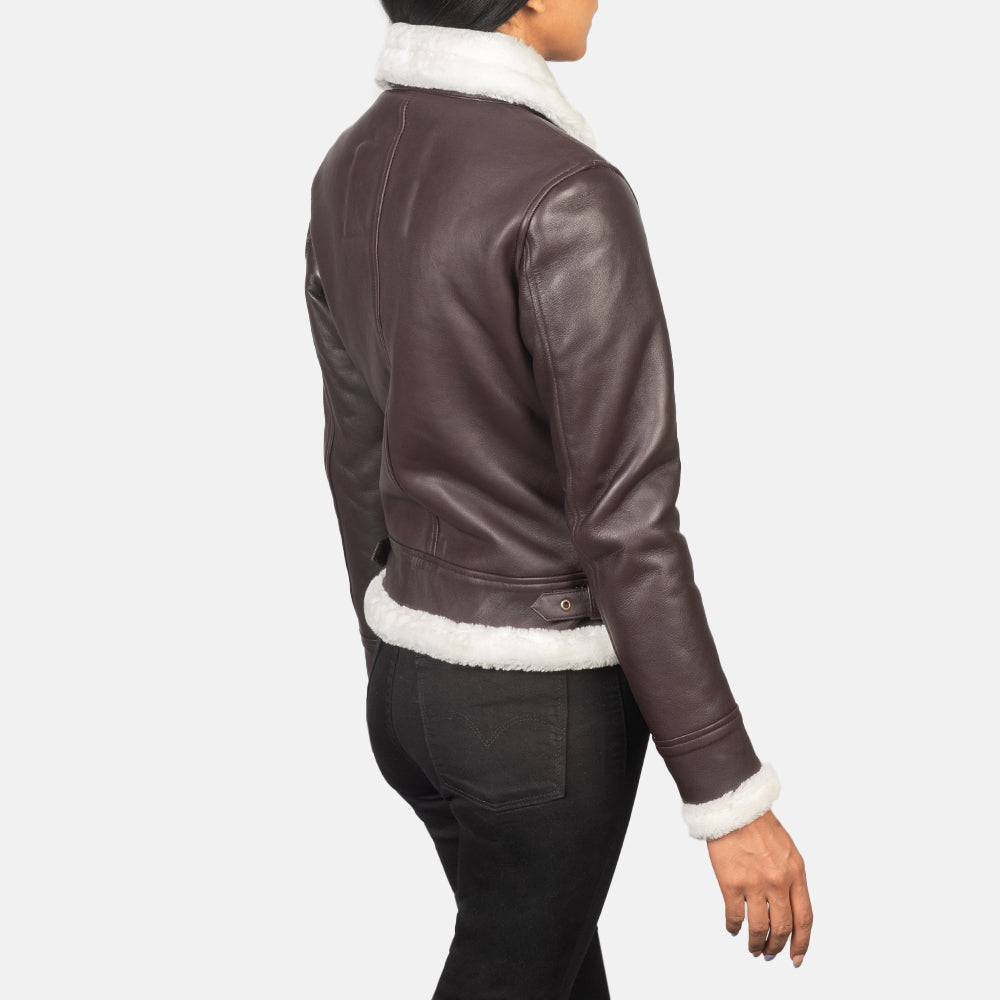 
Sherilyn B-3 Černá Kožená bomber bunda pro Dámy – alternate product view 5