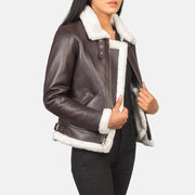 
Sherilyn B-3 Černá Kožená bomber bunda pro Dámy – alternate product view 6