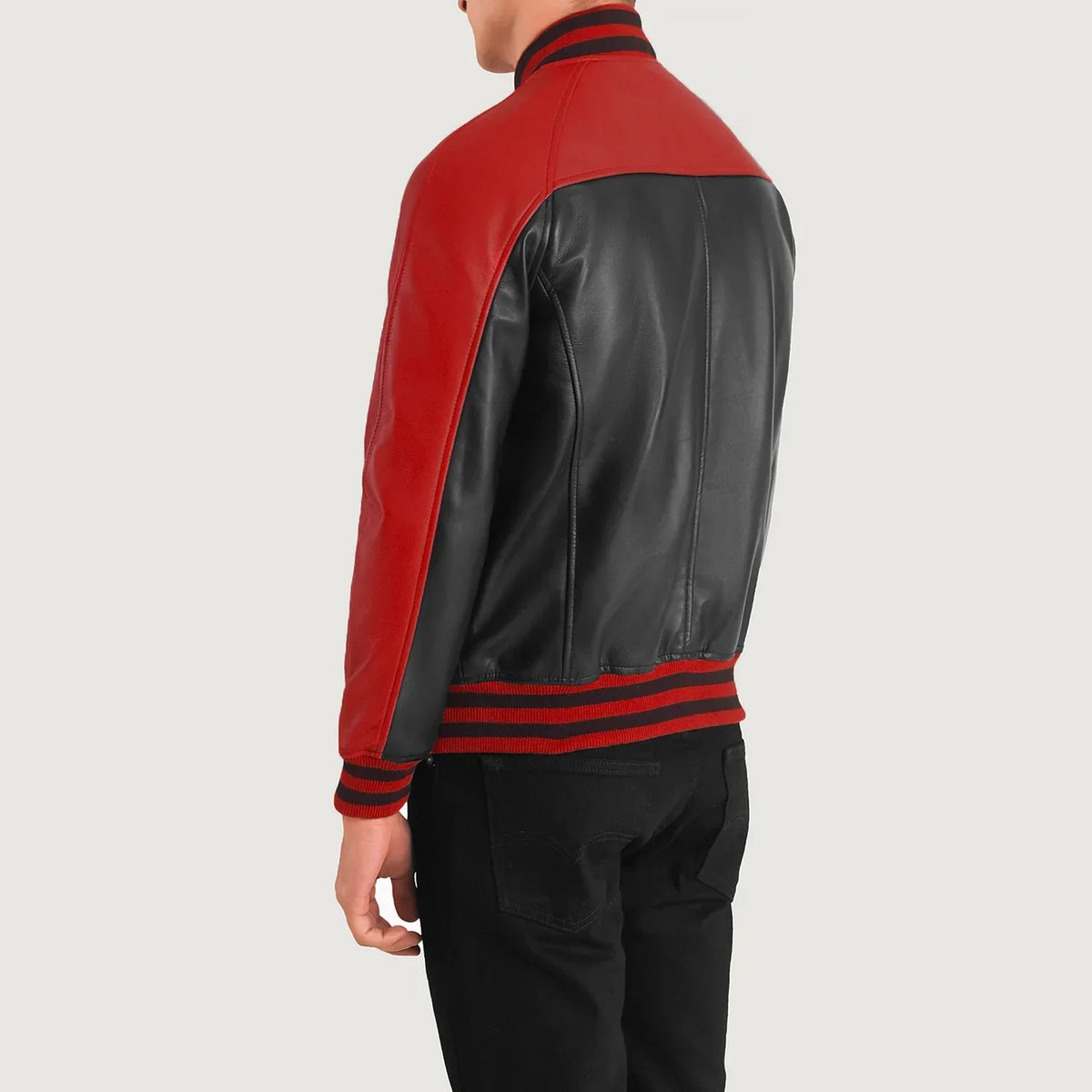 
Terrance Černá Varsity Kožená bunda pro Pány – alternate product view 4